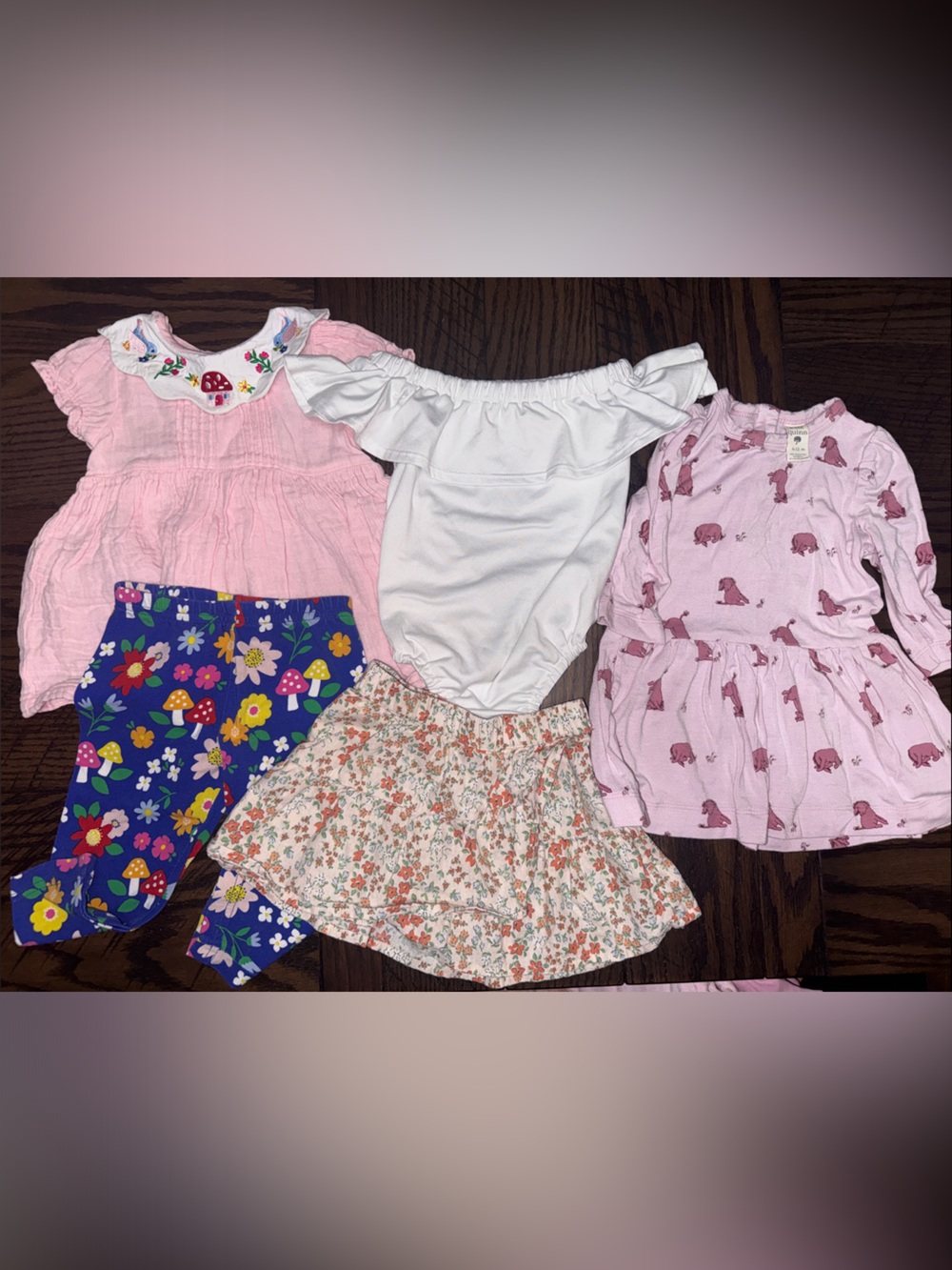 🍄12m Girls Mixed Bundle - Floral, Pink, White🍄